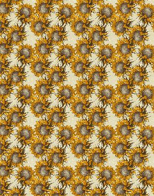 Fabric roller blind for window Sunflower