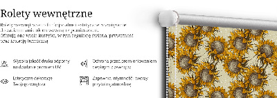 Fabric roller blind for window Sunflower