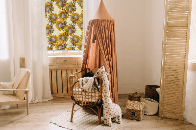 Fabric roller blind for window Sunflower