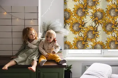 Fabric roller blind for window sunflower shade