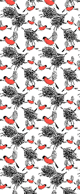 Blackout roller blind Bullfinch birds