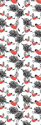 Blackout roller blind Bullfinch birds