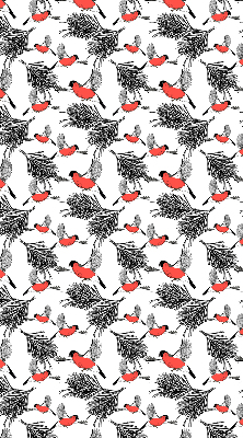 Blackout roller blind Bullfinch birds
