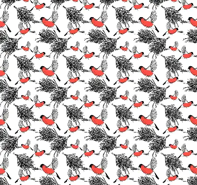 Blackout roller blind with bullfinch bird print
