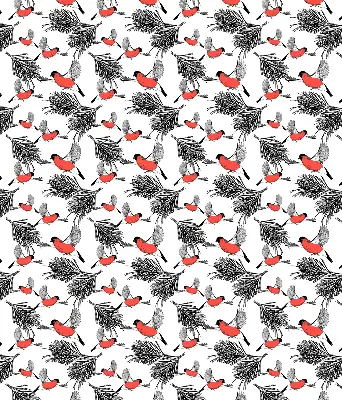 Blackout roller blind with bullfinch bird print