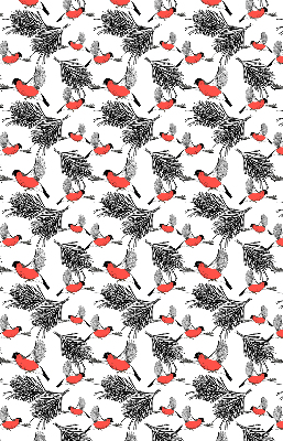 Blackout roller blind Bullfinch birds