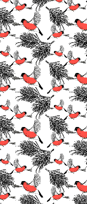 Blackout roller blind Bullfinch birds