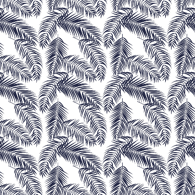 Blackout roller blind fern leaves pattern