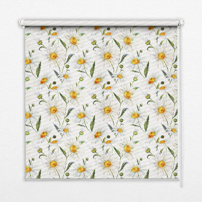 Blackout roller blind for window Daisies