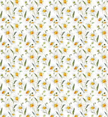 Blackout roller blind with daisies pattern