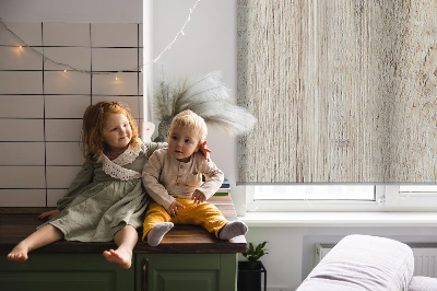 Fabric roller blind for window Light wood