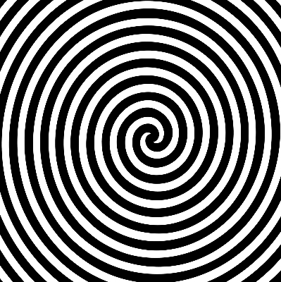 Fabric roller blind for window Hypnotizing circle