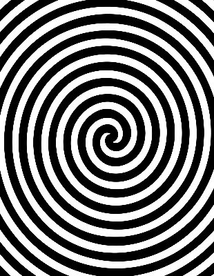 Fabric roller blind for window Hypnotizing circle