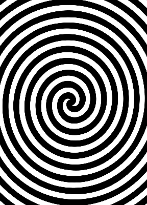 Fabric roller blind for window Hypnotizing circle