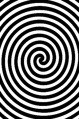 Fabric roller blind for window Hypnotizing circle