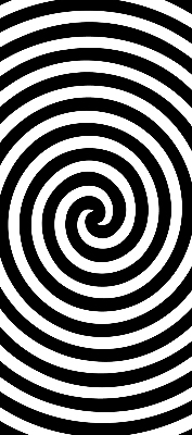 Fabric roller blind for window Hypnotizing circle