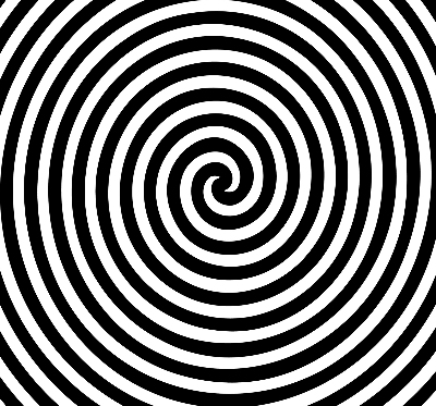 Fabric roller blind for window Hypnotizing circle