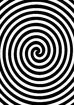 Fabric roller blind for window Hypnotizing circle