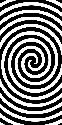 Fabric roller blind for window Hypnotizing circle
