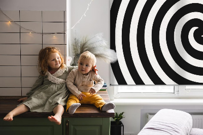 Fabric roller blind for window Hypnotizing circle