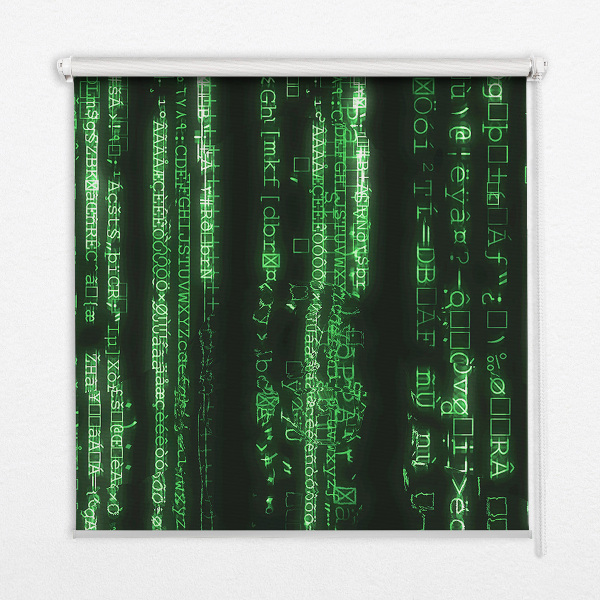Blackout roller blind for window Green ciphers