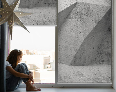 Fabric roller blind for window 3D stone wall