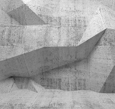 Fabric roller blind for window 3D stone wall