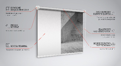 Fabric roller blind for window 3D stone wall