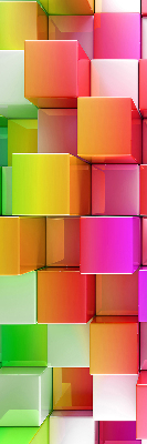 Blackout roller blind for window Colorful 3D cubes