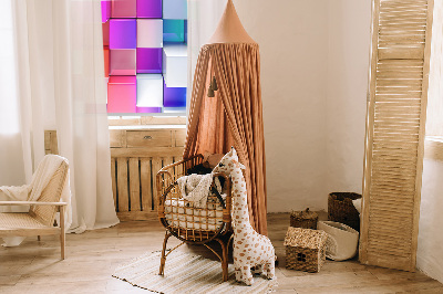 Blackout roller blind for window Colorful 3D cubes