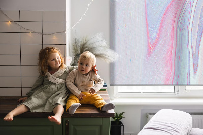 Blackout roller blind for window Colorful paint smears