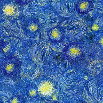 Blackout roller blind painted blue picture design
