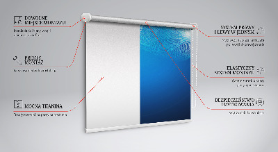 Blackout roller blind for window Blue animation