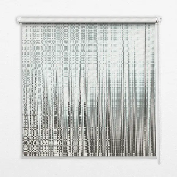 Fabric roller blind for window mirror abstraction design