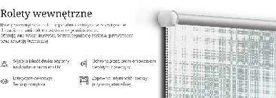 Fabric roller blind for window Mirror abstraction