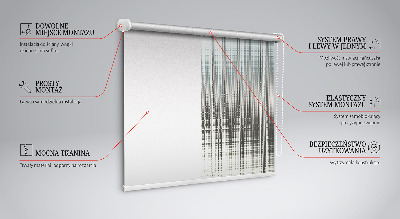 Fabric roller blind for window Mirror abstraction