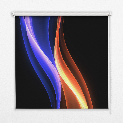 Blackout roller blind for window Orange and blue animation