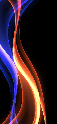 Blackout roller blind for window Orange and blue animation