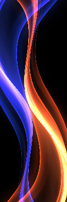 Blackout roller blind for window Orange and blue animation