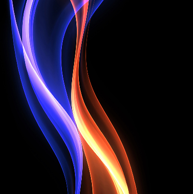 Blackout roller blind for window Orange and blue animation