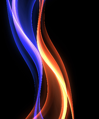 Blackout roller blind for window Orange and blue animation