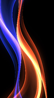 Blackout roller blind orange and blue animation print