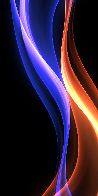 Blackout roller blind for window Orange and blue animation