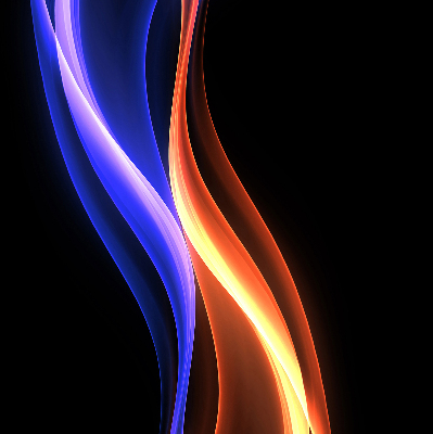 Blackout roller blind for window Orange and blue animation