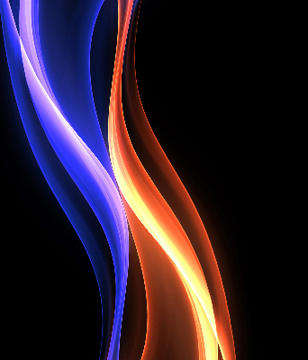 Blackout roller blind for window Orange and blue animation
