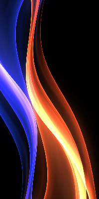 Blackout roller blind for window Orange and blue animation