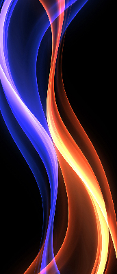Blackout roller blind for window Orange and blue animation