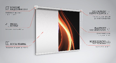 Blackout roller blind for window Orange and blue animation