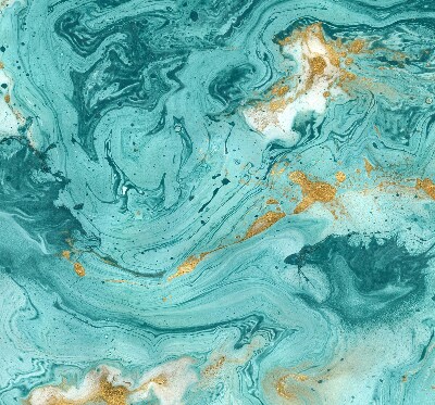 Blackout roller blind for window Turquoise granite