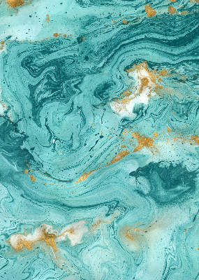 Blackout roller blind for window Turquoise granite